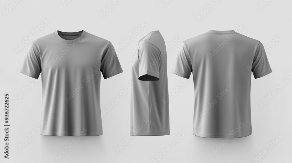 Blank Gray T-Shirt Mockup - Generative AI Blank Gray T-Shirt Mockup - Generative AI