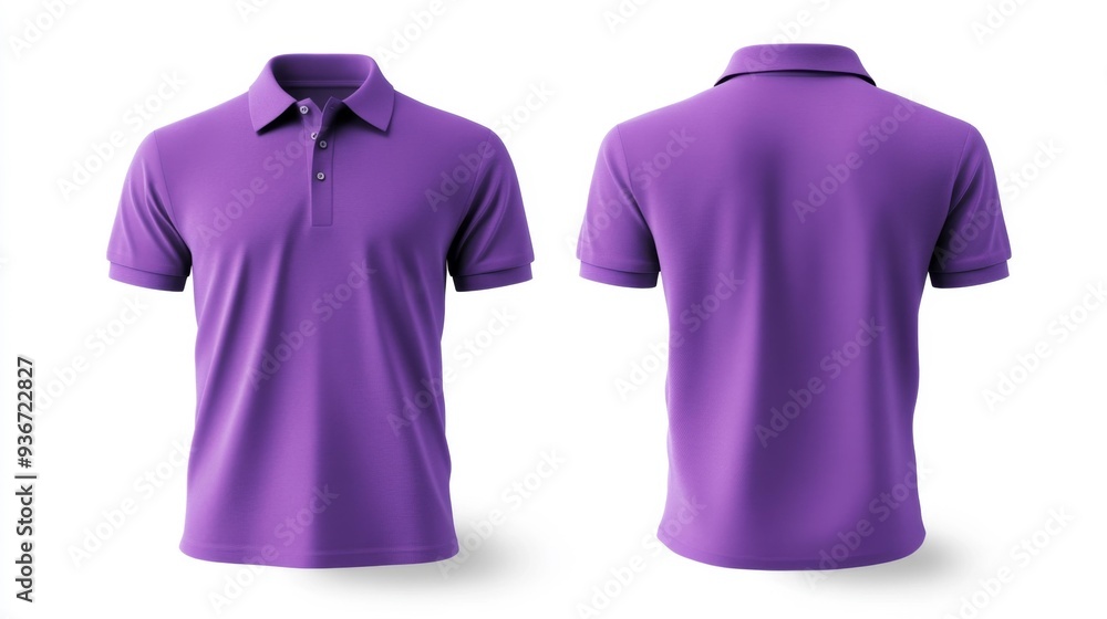 Light Purple Polo Shirt Front and Back View Generative AI Light Purple Polo Shirt Front and Back View Generative AI