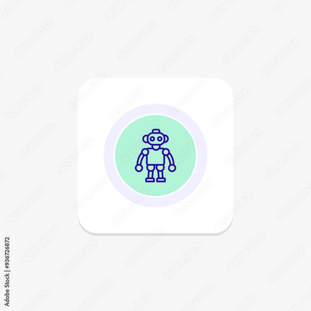 Robot circle icon , vector, pixel perfect, illustrator file Robot circle icon , vector, pixel perfect, illustrator file
