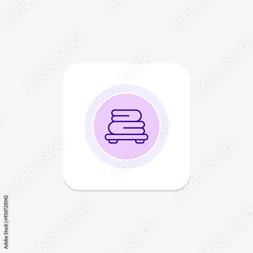 Beauty Towel icon, towel, spa, bath, soft, editable vector, pixel perfect, illustrator ai file