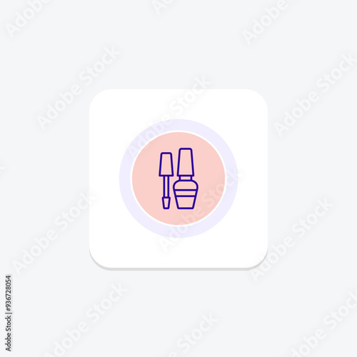 Beauty Nail Polish icon, nail polish, nails, manicure, beauty, editable vector, pixel perfect, illustrator ai file