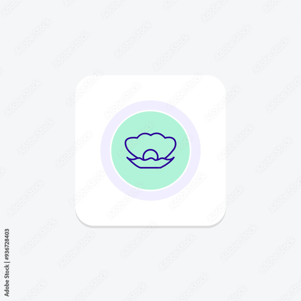 White pearl purple line icon on a colorful circle, ai illustrator file White pearl purple line icon on a colorful circle, ai illustrator file
