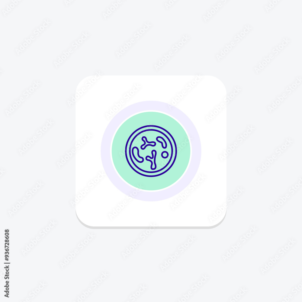 Virus traces, testing purple line icon on a colorful circle, ai illustrator file Virus traces, testing purple line icon on a colorful circle, ai illustrator file