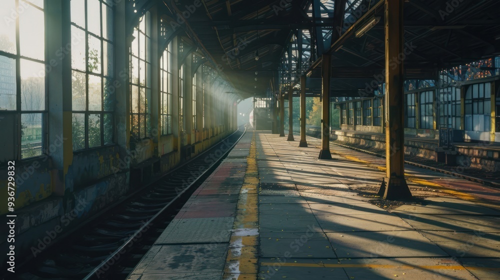 Abandoned Train Station Platform Abandoned Train Station Platform