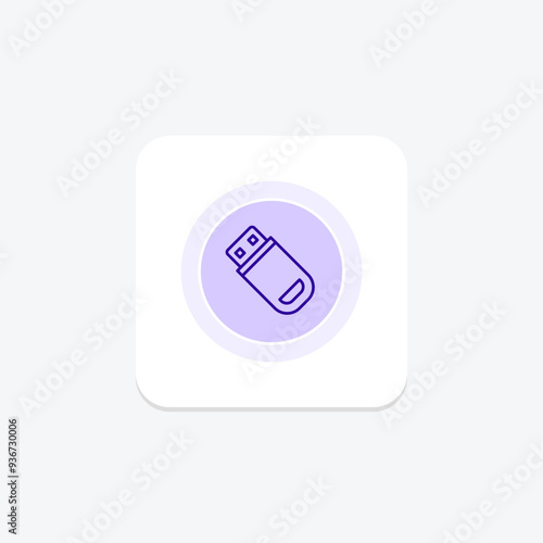 Flash Drive icon, usb, storage, data, memory, editable vector, pixel perfect, illustrator ai file