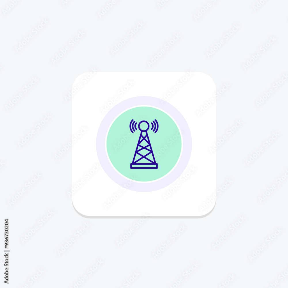 Signal Tower icon, tower, signal, communication, radio, editable vector, pixel perfect, illustrator ai file Signal Tower icon, tower, signal, communication, radio, editable vector, pixel perfect, illustrator ai file