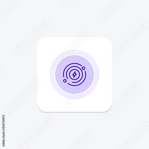 Energy Impact circle icon , vector, pixel perfect, illustrator file