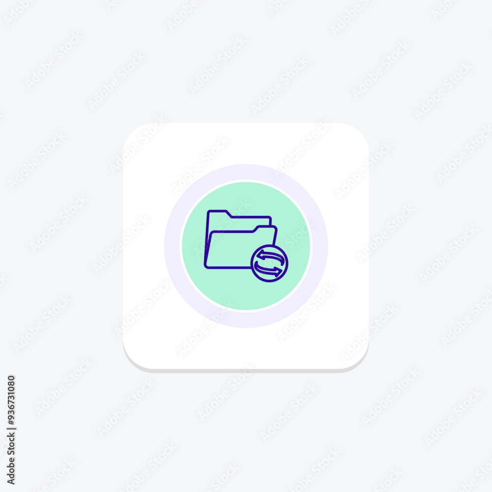 Sync Folder circle icon , vector, pixel perfect, illustrator file Sync Folder circle icon , vector, pixel perfect, illustrator file