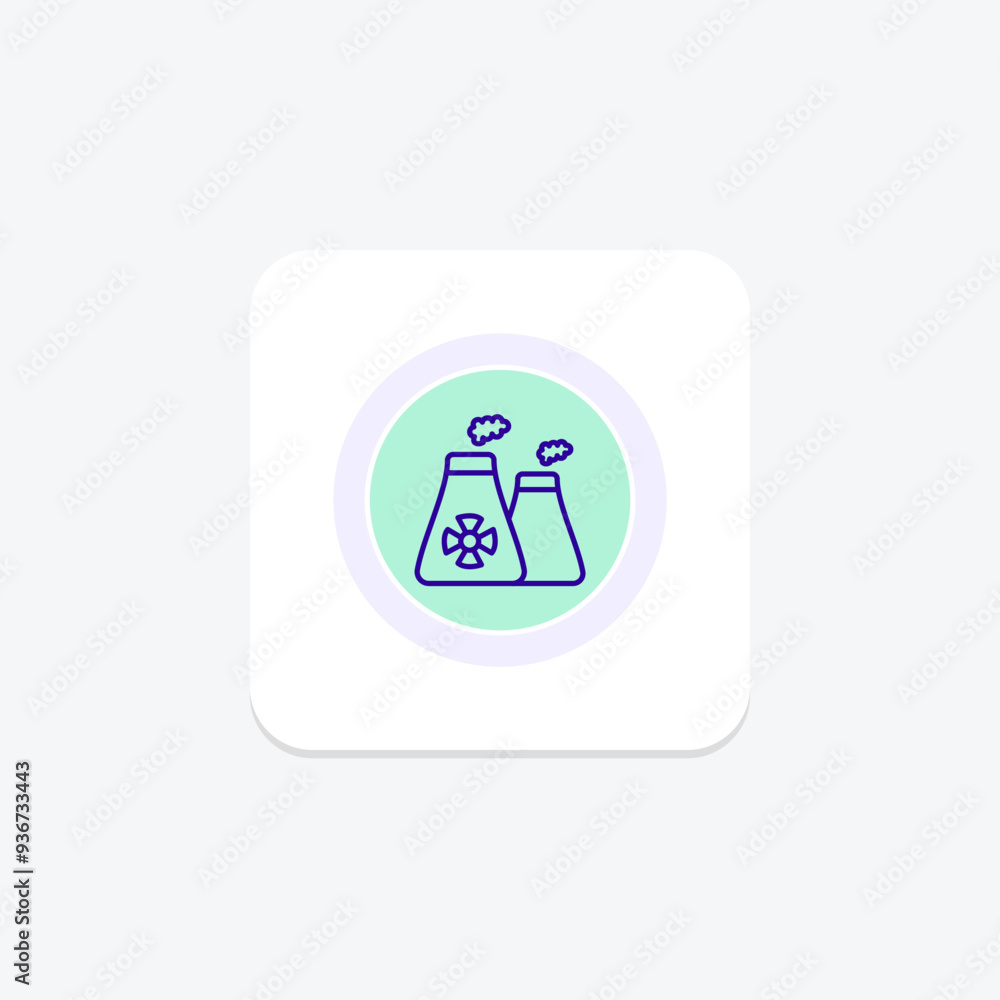 Nuclear energy icon, energy, power, reactor, plant, editable vector, pixel perfect, illustrator ai file Nuclear energy icon, energy, power, reactor, plant, editable vector, pixel perfect, illustrator ai file