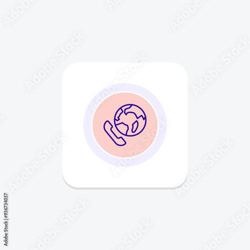 International Call circle icon , vector, pixel perfect, illustrator file