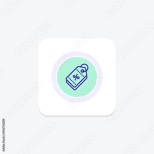 Promocode Label circle icon , vector, pixel perfect, illustrator file