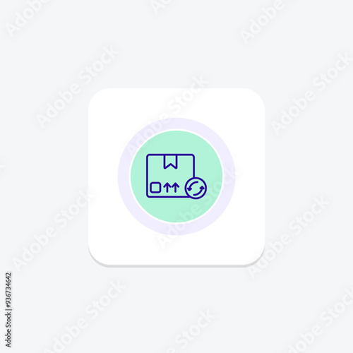 Reorder parcel icon, parcel, delivery, logistics, ecommerce, editable vector, pixel perfect, illustrator ai file