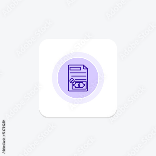 Payment Confirmation circle icon , vector, pixel perfect, illustrator file