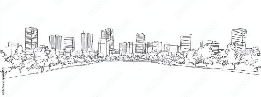 Building city line one continuous outline single art sketch skyline. City illustration building line silhouette house doodle apartment construction cityscape urban architecture hand background linear. Building city line one continuous outline single art sketch skyline. City illustration building line silhouette house doodle apartment construction cityscape urban architecture hand background linear.
