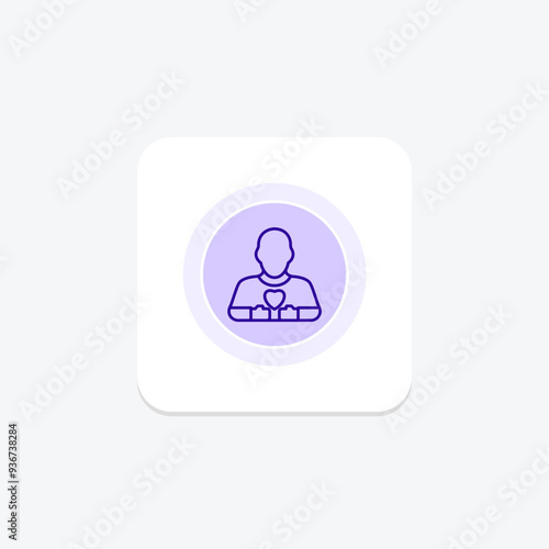 Self Acceptance circle icon , vector, pixel perfect, illustrator file