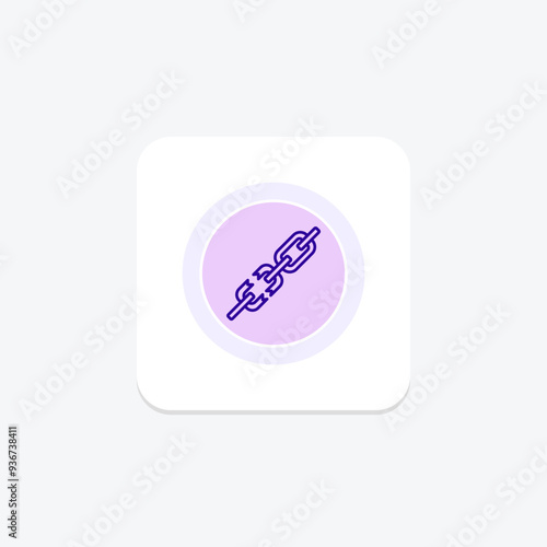 Break Chain circle icon , vector, pixel perfect, illustrator file