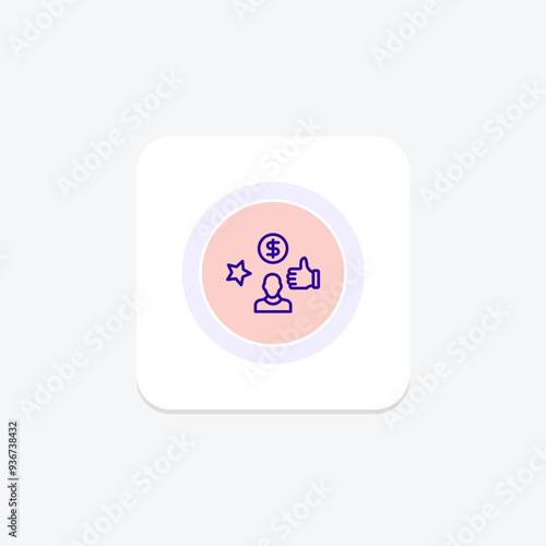 Self Fulfillment circle icon , vector, pixel perfect, illustrator file