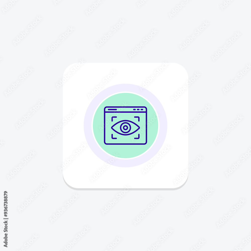 Browser Focus line icon , vector, pixel perfect, illustrator file Browser Focus line icon , vector, pixel perfect, illustrator file
