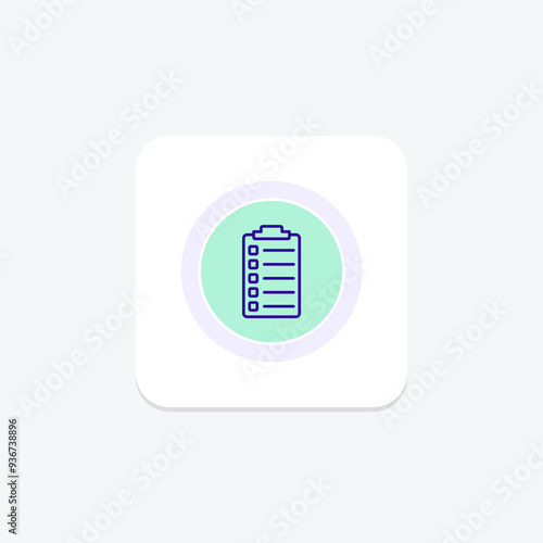 Agenda list line icon , vector, pixel perfect, illustrator file