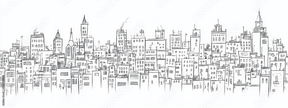 Building city line one continuous outline single art sketch skyline. City illustration building line silhouette house doodle apartment construction cityscape urban architecture hand background linear. Building city line one continuous outline single art sketch skyline. City illustration building line silhouette house doodle apartment construction cityscape urban architecture hand background linear.