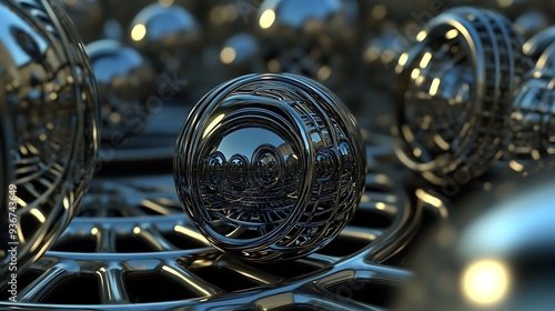 Futuristic Abstract Design Featuring Sleek Shapes and Modern Aesthetic Elements for Innovation Concepts