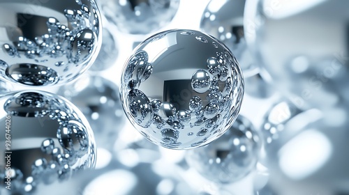 Futuristic Metallic Texture with Abstract Geometric Patterns and High-Tech Vibes in Vibrant Colors