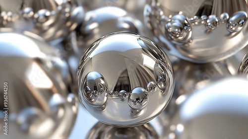 Futuristic Metallic Texture with Abstract Geometric Patterns and High-Tech Vibes in Vibrant Colors