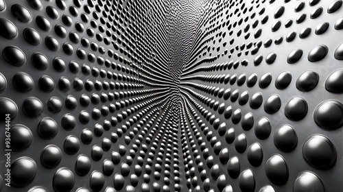 Futuristic Metallic Texture with Abstract Geometric Patterns and High-Tech Vibes in Vibrant Colors