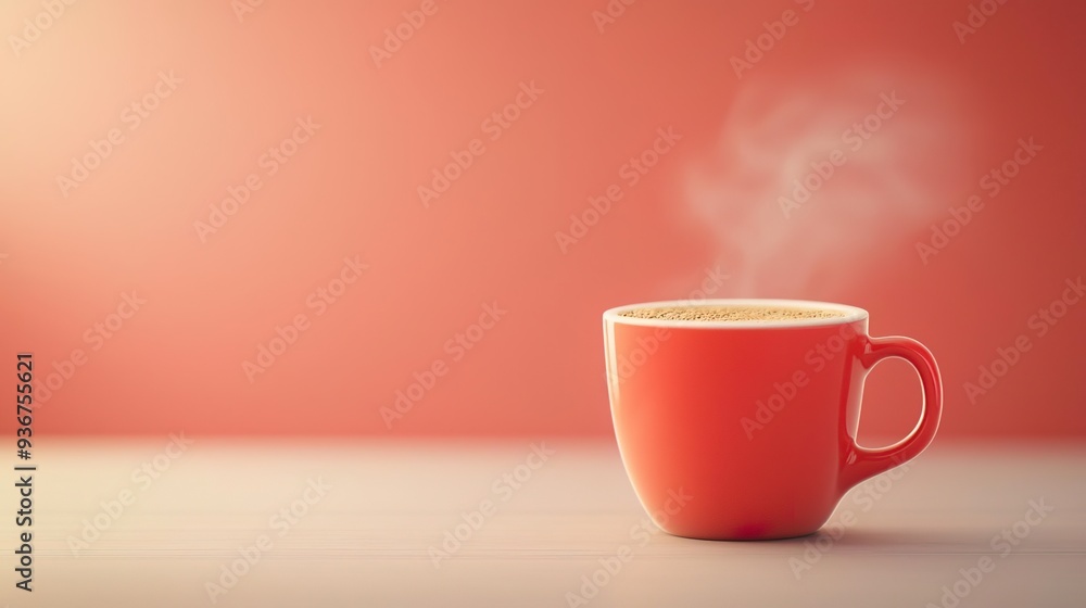 A steaming cup of coffee on a white background. A steaming cup of coffee on a white background.