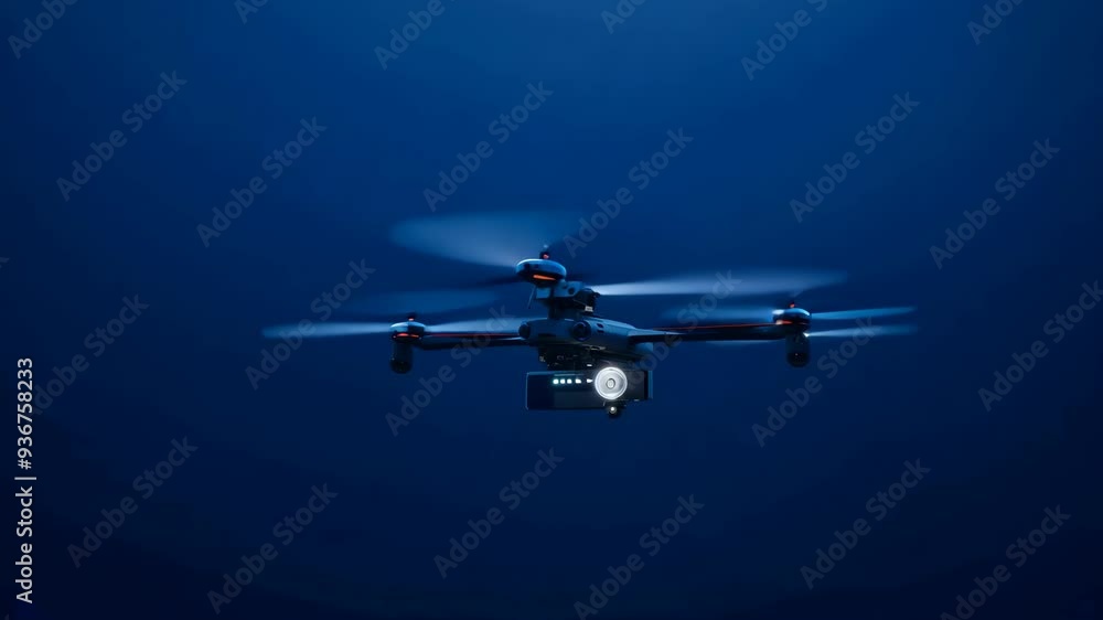 Drone flying over beautiful landscapes at sunset Drone flying over beautiful landscapes at sunset