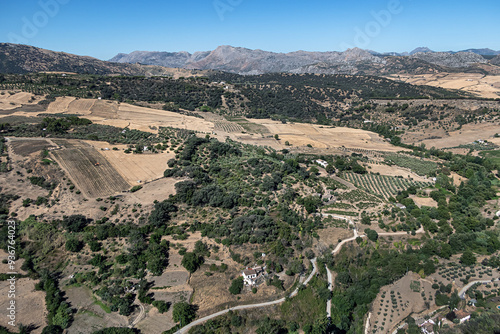 Wallpaper Mural Beautiful view of the green valley. Ronda, Province of Malaga, Spain. Torontodigital.ca