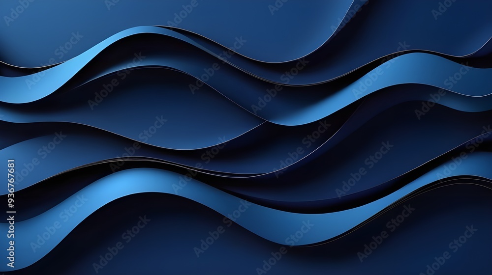 Fototapeta premium abstract blue wave background