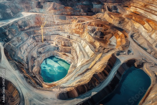 Mining at a mine for lithium, nickel, cobalt, graphite, manganese, alumina, tin, tantalum, magnesium and vanadium. Concept for mining in sensitive areas. 