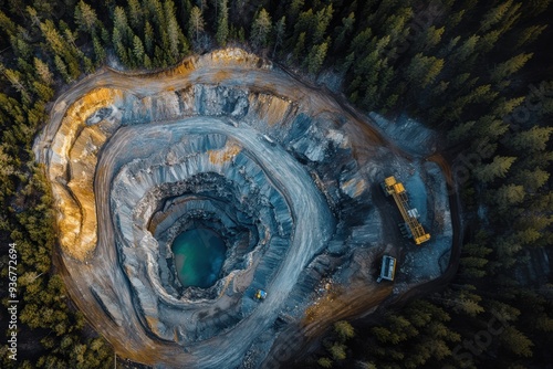 Mining at a mine for lithium, nickel, cobalt, graphite, manganese, alumina, tin, tantalum, magnesium and vanadium. Concept for mining in sensitive areas. 
