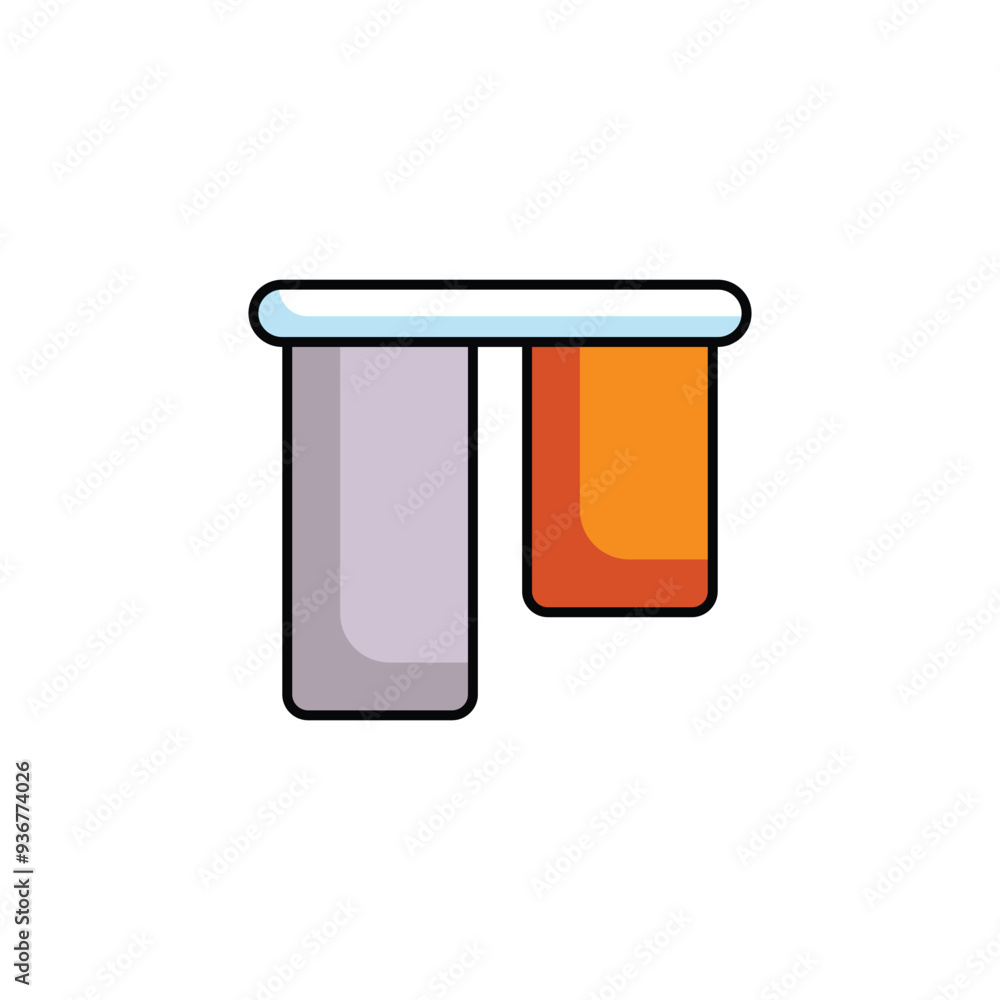 Align Top icon design with white background stock illustration Align Top icon design with white background stock illustration