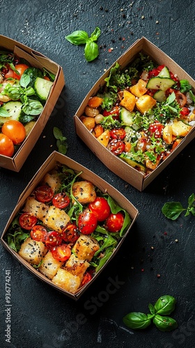 Wallpaper Mural Freshly Delivered Healthy Food Boxes With Vibrant Vegetables and Fruits Ready to Enjoy Torontodigital.ca