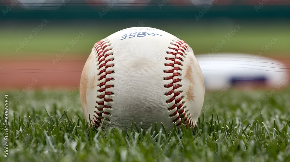 baseball on grass baseball on grass