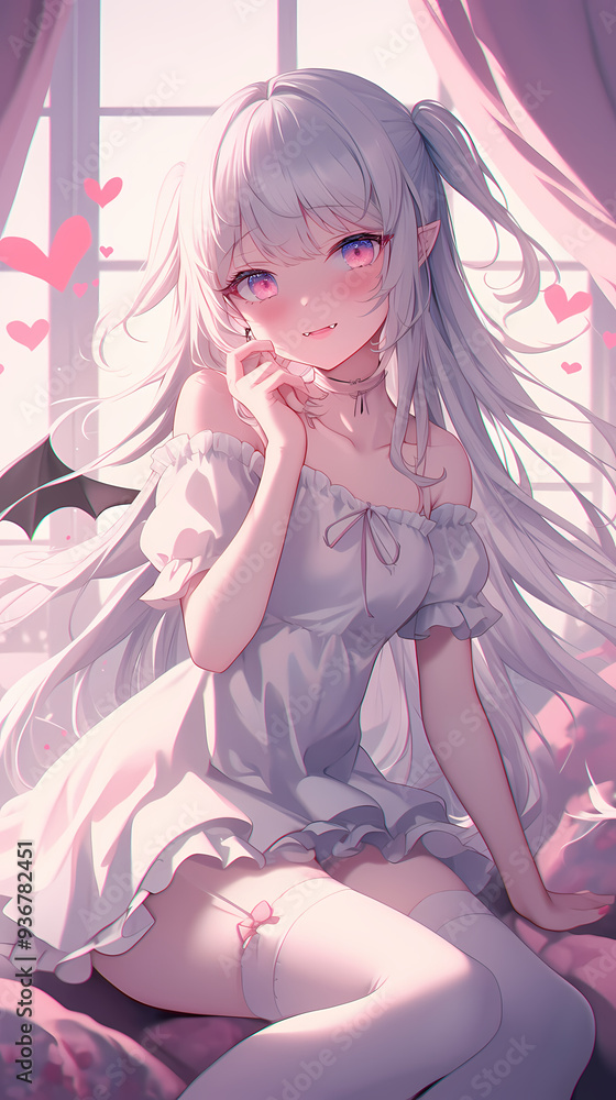 Cute Anime Manga Girl with Horror Theme Spooky Character Design Cute Anime Manga Girl with Horror Theme Spooky Character Design