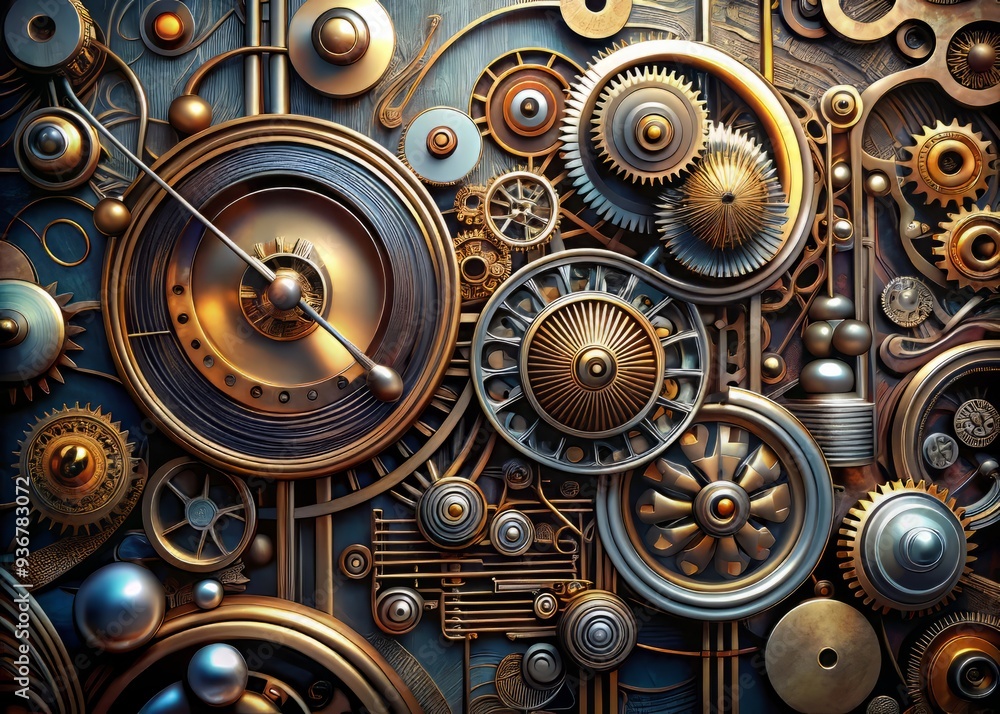Industrial, Metallic, Geometric, Intricate Industrial, Metallic, Geometric, Intricate