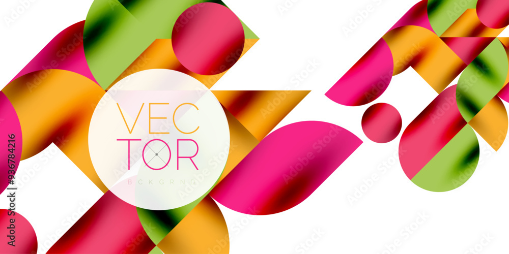 Shadow effect shiny circles and round triangles geometric modern art. Vector Illustration For Wallpaper, Banner, Background, Card, Book Illustration, landing page Shadow effect shiny circles and round triangles geometric modern art. Vector Illustration For Wallpaper, Banner, Background, Card, Book Illustration, landing page