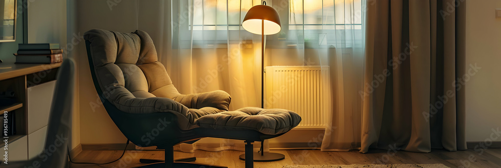 Cozy Living Room with Floor Lamp and Recliner Chair - Interior Design Photo Cozy Living Room with Floor Lamp and Recliner Chair - Interior Design Photo