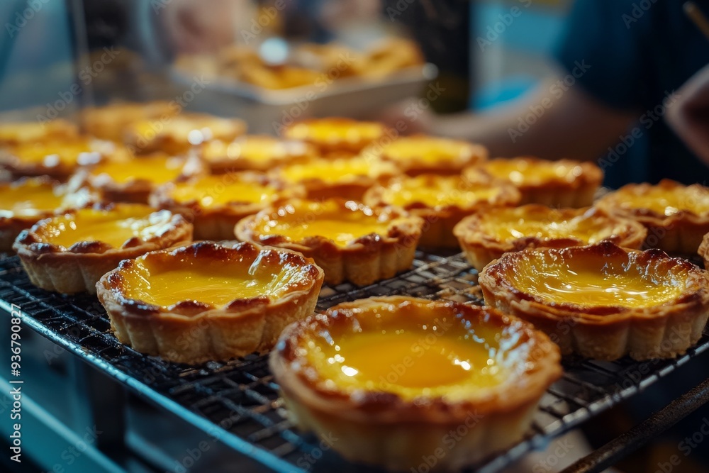 Egg Tart, A pastry consisting of an outer crust filled with egg custard, popular in Cantonese cuisine and often found in dim sum restaurants. Egg Tart, A pastry consisting of an outer crust filled with egg custard, popular in Cantonese cuisine and often found in dim sum restaurants.