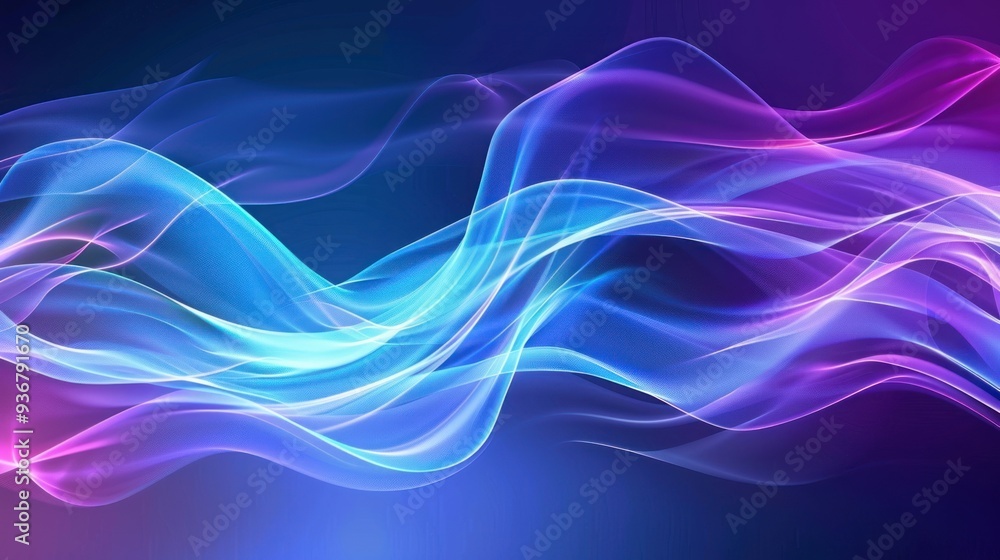 Abstract Blue and Purple Wavy Lines Abstract Blue and Purple Wavy Lines