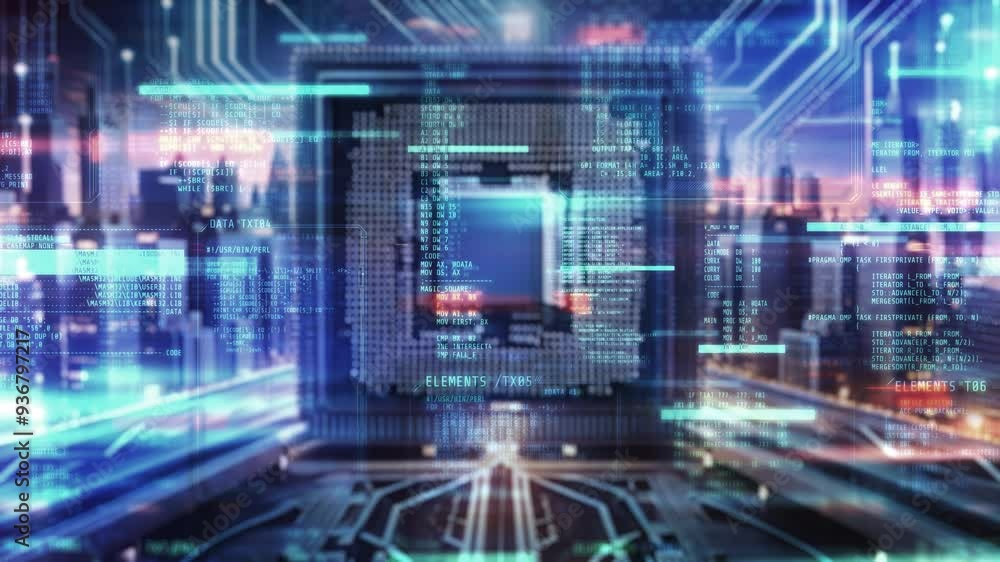 Animation about digital world and artificial intelligence. Animation about digital world and artificial intelligence.