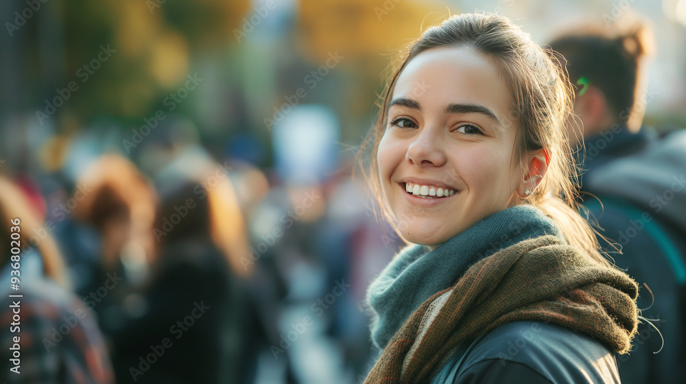 Community Event: A woman at a community event focused on mental health awareness, with copy space Community Event: A woman at a community event focused on mental health awareness, with copy space