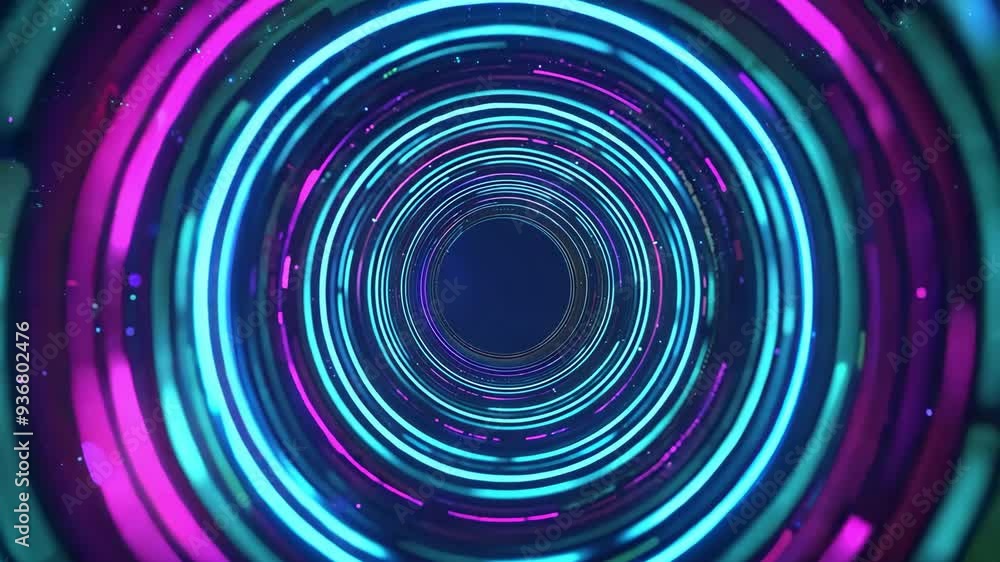 Vibrant tunnel of light with captivating blue and pink colors, creating a mesmerizing visual experience. Vibrant tunnel of light with captivating blue and pink colors, creating a mesmerizing visual experience.