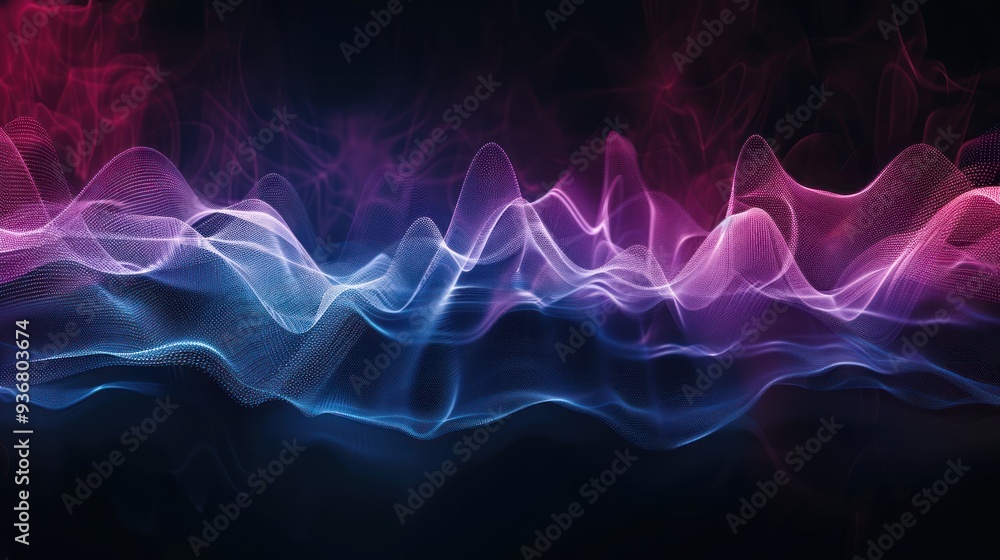 Fototapeta premium Abstract Wavy Pattern with Purple and Blue Hues