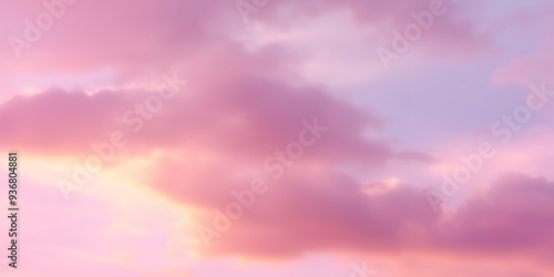 Fototapeta Naklejka Na Ścianę i Meble -  Dreamy pink sky and clouds