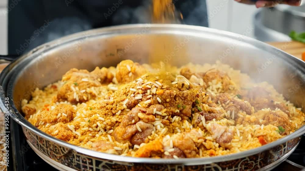 Mastering the art of cooking flavorful chicken and rice in a traditional kitchen setting Mastering the art of cooking flavorful chicken and rice in a traditional kitchen setting