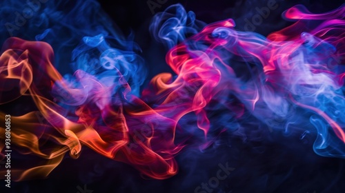 Abstract Smoke Art with Vibrant Colors